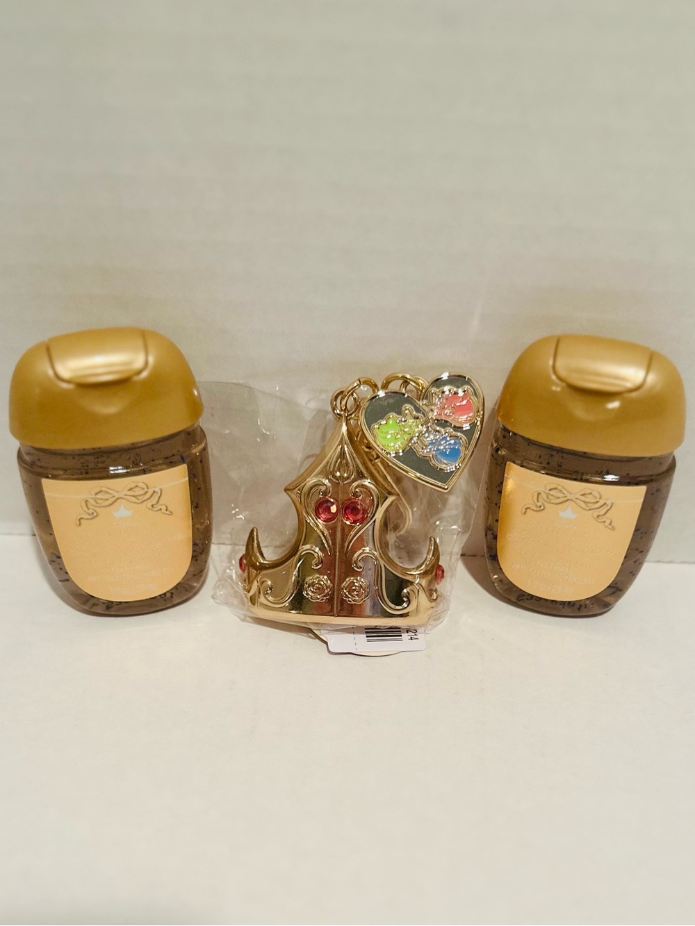 Bath & Body NWT Aurora Crown PocketBac Holder & (2) Sanitizers
